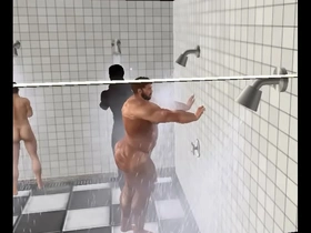 Мельком увидела мускулистого парня Кэма Хейворда, принимающего душ в раздевалке 