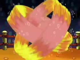 In a raucous match, Spongebob and Patrick grapple playfully, their feet becoming the focus of attention. The action heats up as they take turns licking each other's toes, creating a steamy, kinky spectacle.