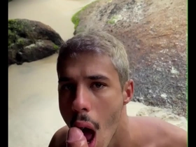 On the beach, a straight guy got a mouthful from a muscular gay dude, leading to a steamy, bareback encounter. Expect intense oral, anal, and hardcore action with amateur twists.