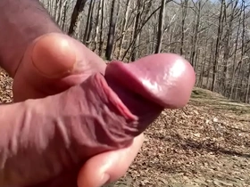 Auf einer aufregenden Wanderung entdeckt ein wagemutiger Kerl, dass sein pulsierendes Glied Sperma ausläuft. In der freien Natur zieht er sich aus und masturbiert, was in einem explosiven Höhepunkt gipfelt.