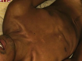 A young, horny black dude kicks back on his couch and starts to stroke his big cock. This gay twink's self-pleasure session is a steamy solo show you won't want to miss.