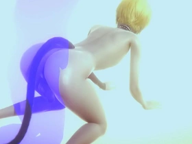 Sultry blonde catboy, a tantalizing yaoi femboy, seduces with her pussycat allure. Watch her in a wild bareback romp, cosplaying as a seductive tranny. Expect a creamy anal delight and a climactic mouthful of jizz.