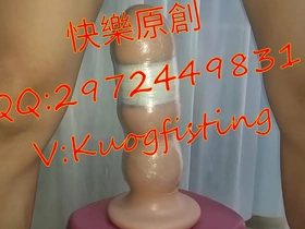 Soloboy explores extreme pleasure and discomfort as he delves deeper with a buttplug, pushing his prolapse limits. This Chinese amateur's self-fisting journey showcases intense sensations and risk-taking.