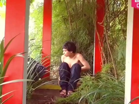 Public nude: A sudden urge hits me while surveying a China Town garden, the perfect spot for a Chinese New Year party. Expect a young, hot, and horny solo show.